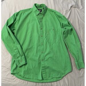 Salty Dog Long Sleeve Kelly Green Button Down Oxford Shirt Classic Fit Preppy M